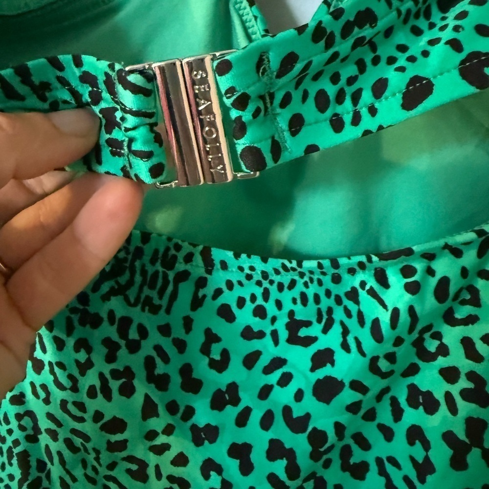 Anthropologie Seafolly Wild Ones Bandeau One Piece - Jade - US Size 10 NWT - Picture 2 of 11